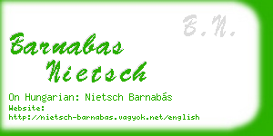 barnabas nietsch business card