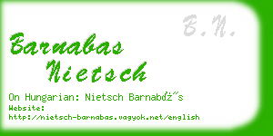 barnabas nietsch business card